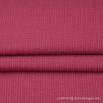 Melange Polyester Viscose Drop Needle Rib Jacquard Fabric